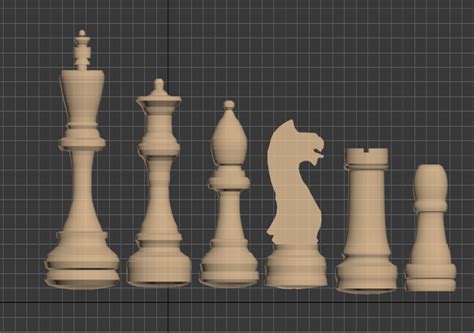 Chess Pieces Lathe Template